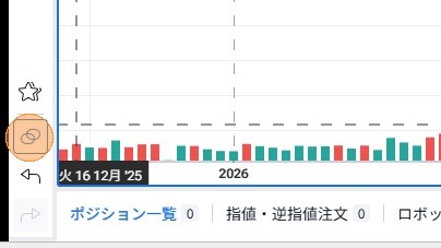 左下の同期マーク(オン状態)